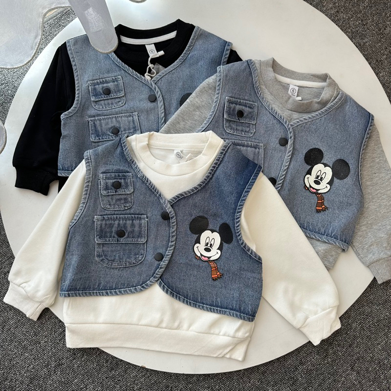 Mickey sweater jeans | sweater crewneck anak