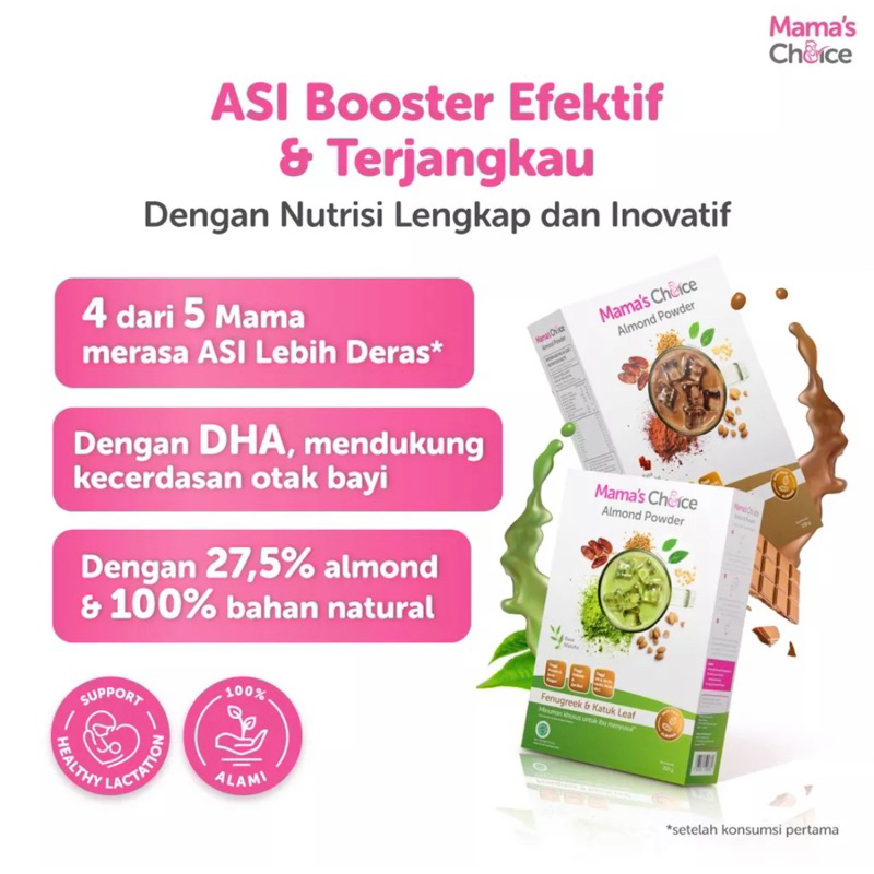 Asi Booster | Mama's Choice Almond Milk Powder - Pelancar ASI Ibu Menyusui
