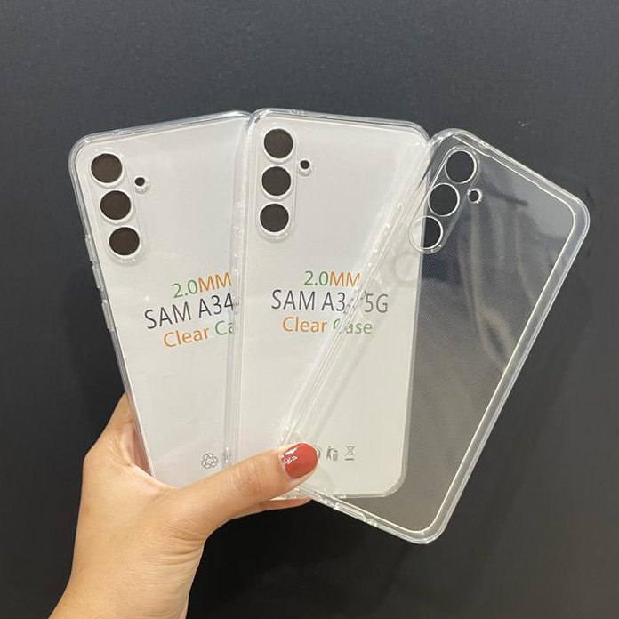 CASE SAMSUNG A34 5G  - TPU HD 2MM SAMSUNG A14 5G A54 5G A34 5G A31 A24 4G A12 M14 5G M12 M20 M30 M31