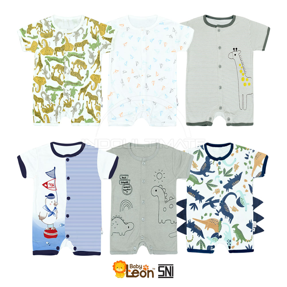 GY-045 BABY LEON 1 Pcs Jumsuit Bayi Laki-Laki Jumper Jumpsuit Anak Balita Cowok Baju Bayi Laki-laki