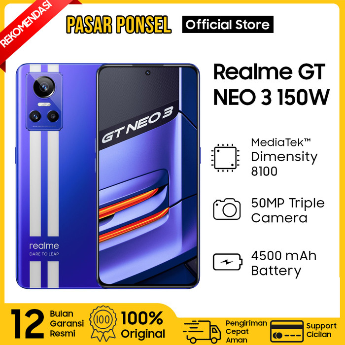HP REALME GT NEO 3 5G 150W RAM 12/256GB GARANSI RESMI TERMURAH