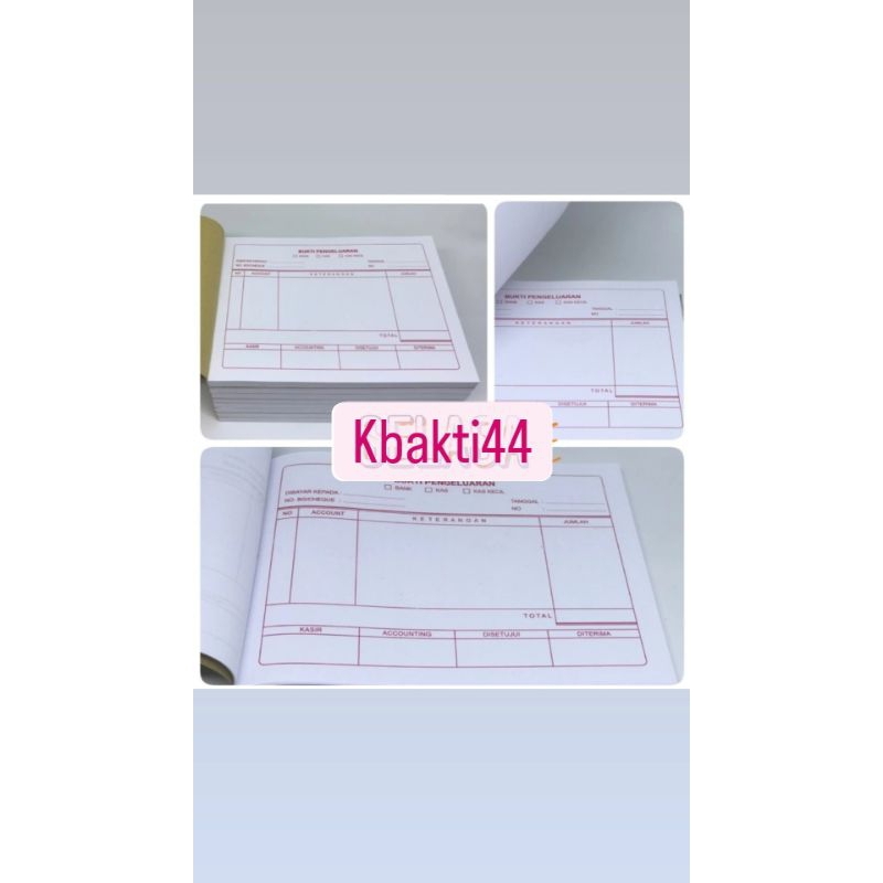 

bukti pengerluaran kas / voucher kas 1/3 folio