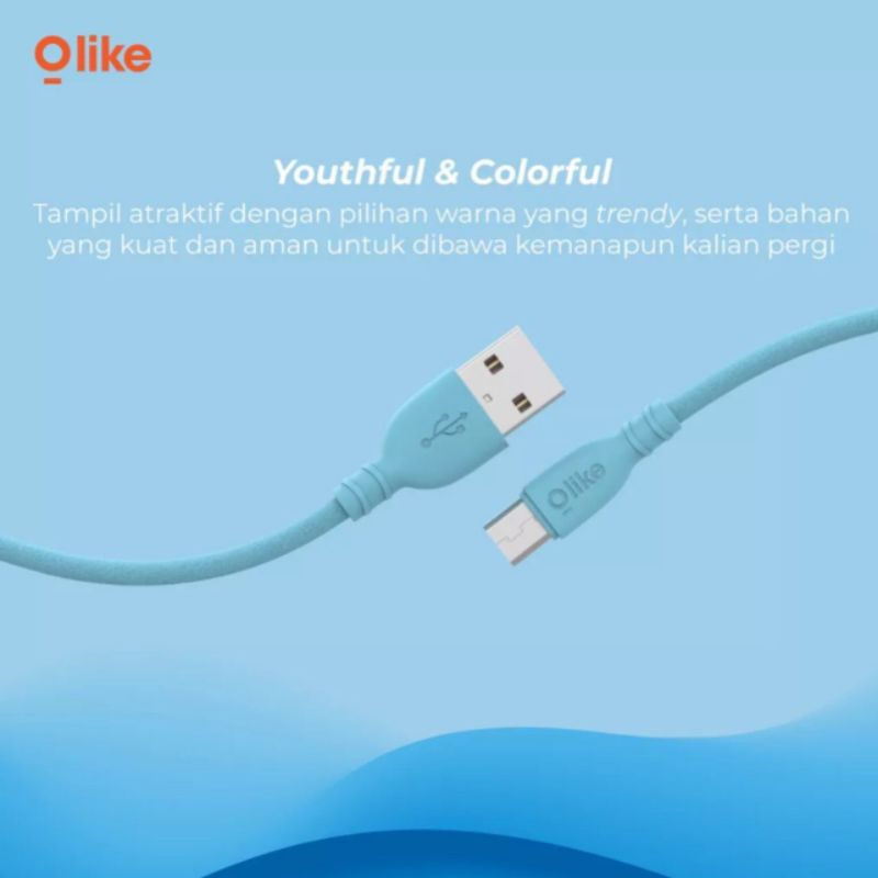 KABEL DATA MICRO USB FAST CHARGING 2.1A 100CM OLIKE D301M