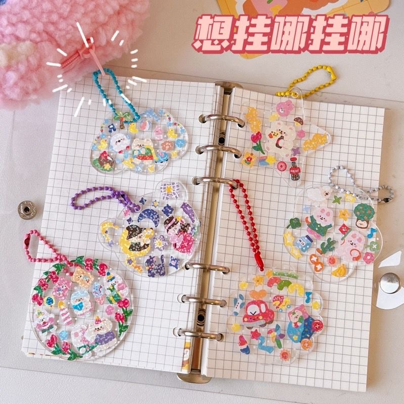 VS BG - Gantungan Kunci Akrilik Keychain Transparan Sticker Lucu Gemas Kawaii Korea