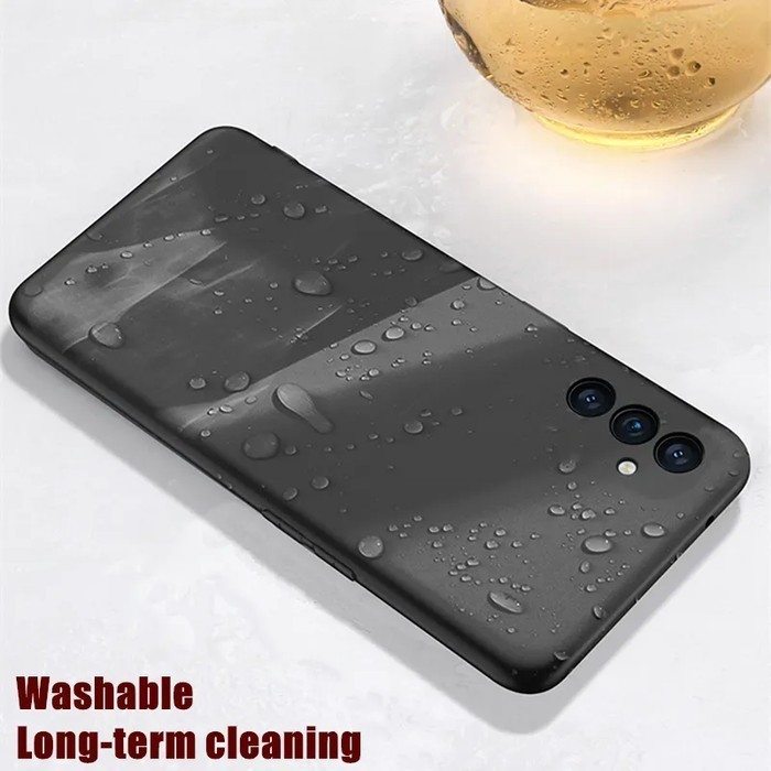 SAMSUNG A24 / A23 SOFTCASE PREMIUM MACARON BLACK SILIKON SOFT CASE