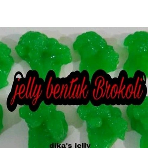 

Jelly motif 3d bentuk brokoli