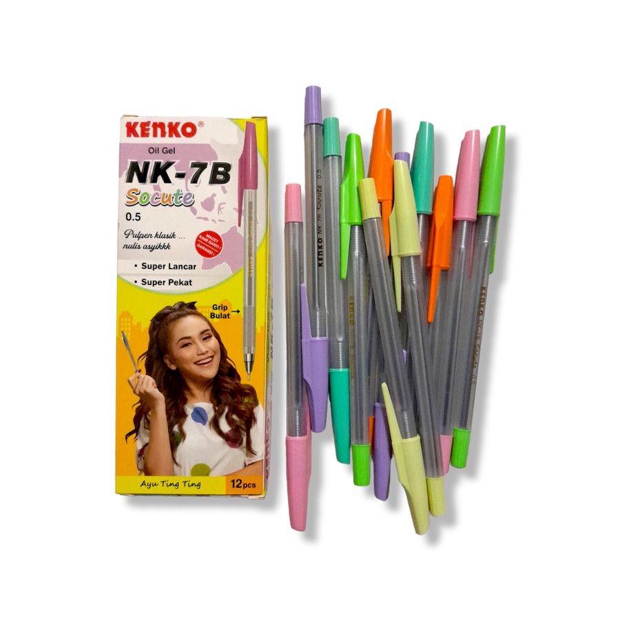 

KENKO Pulpen NK-7B Socute Oil Gel 0.5mm Tinta Hitam - Per Lusin