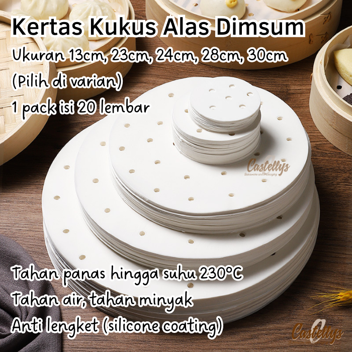 Kertas Dimsum Paper KSB KDS Alas Kukus Steam Bakpao Siomay Anti Lengket