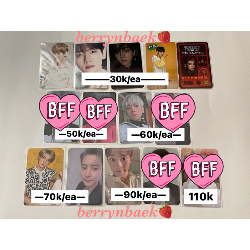 EXO PHOTOCARD ALBUM/NON ALBUM - BAEKHYUN CHANYEOL SEHUN LAY CHEN