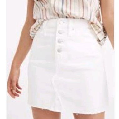 Outfittet Loft White Skirt Denim Jeans Original Sisa Export