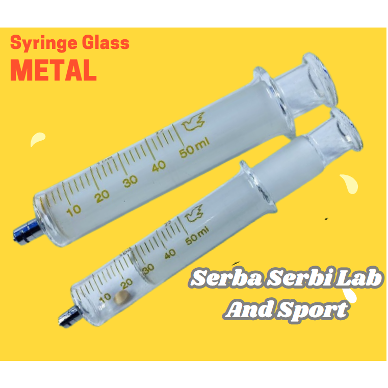 Syringe Spuit Metal Glass 50 ml / Syringe Glass 50ml/cc