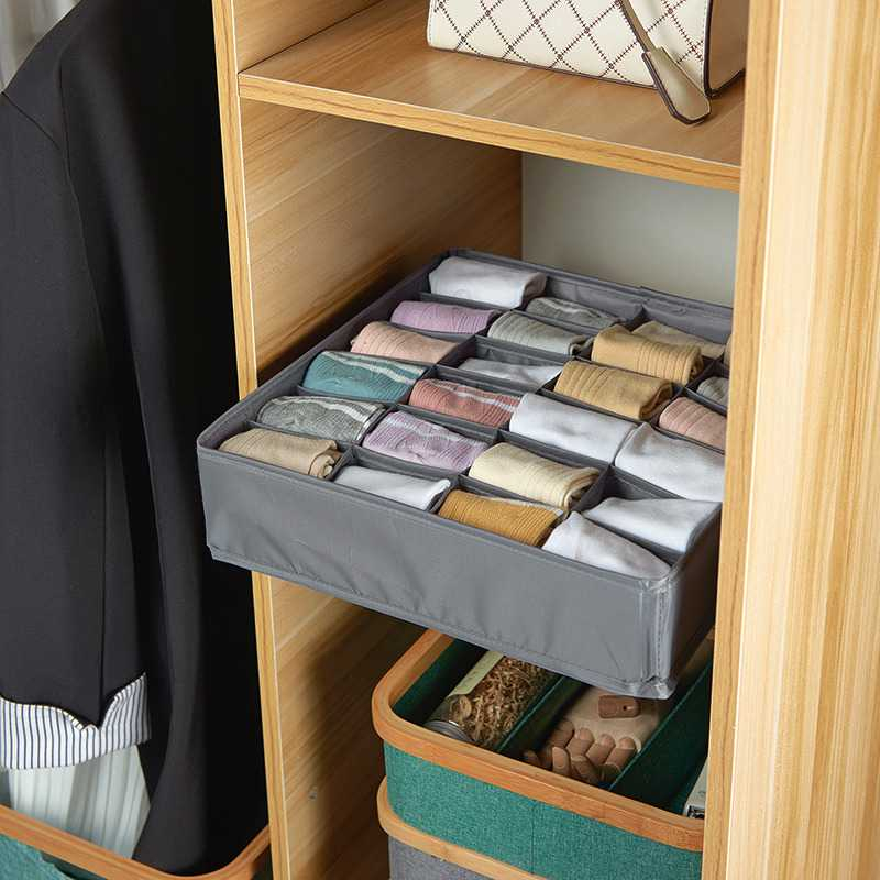 Kotak Sekat Pakaian Storage Organizer Drawer Box 24 Grid Tempat Penyimpanan Pakaian Dalam Kaos Kaki