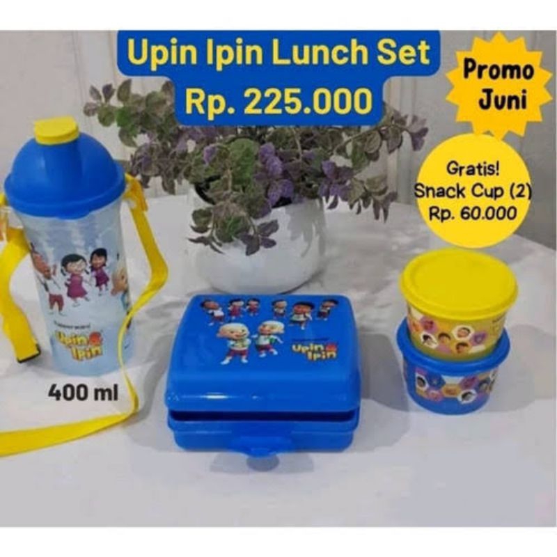 upin ipin lunch set tupperware bekal set upin ipin botol