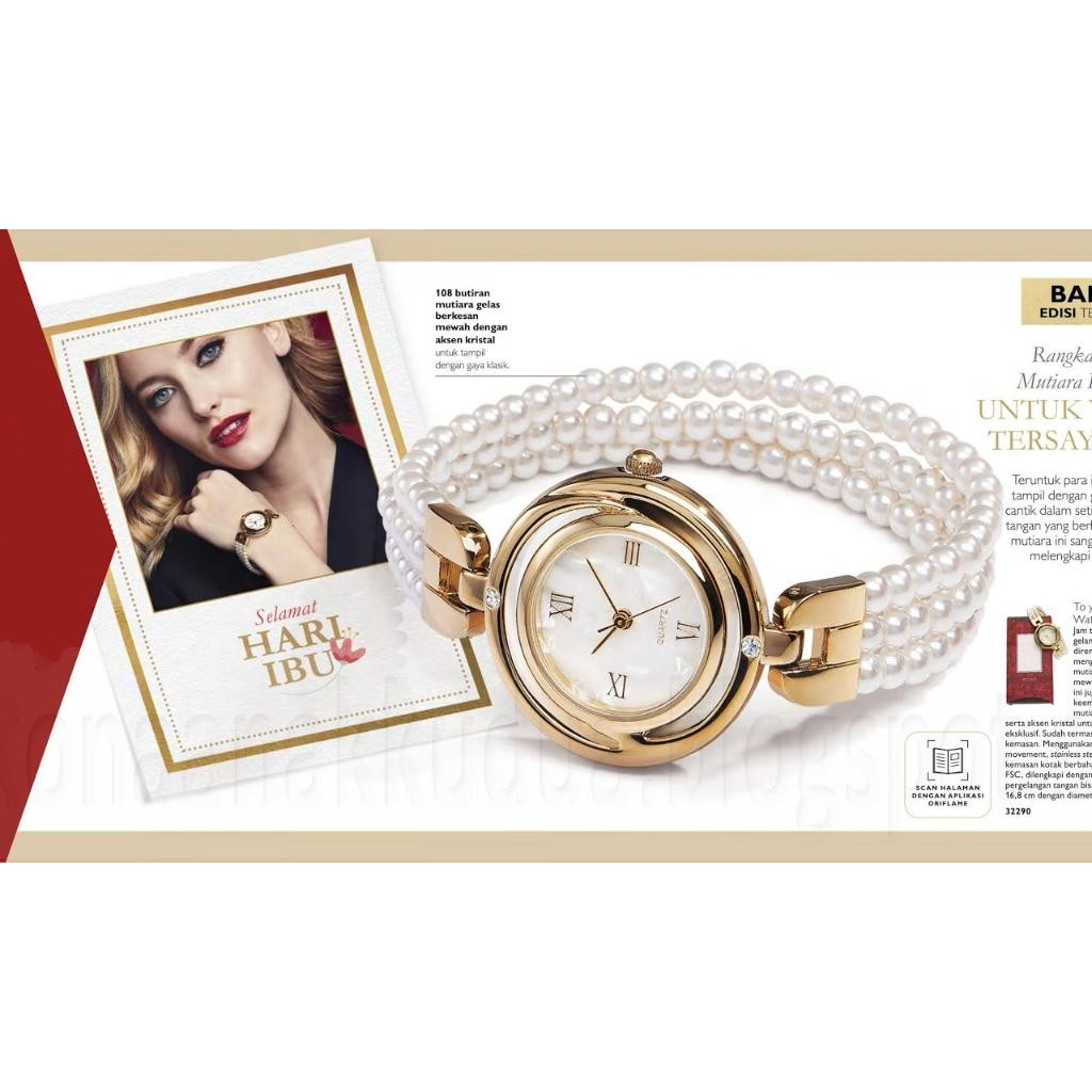 Jam Tangan Mutiara Exclusive // jam tangan Wanita ORIFLAME