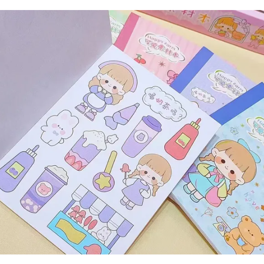 Stiker MOMO Motif Kartun Korea Dekorasi Handbook Scrapbook