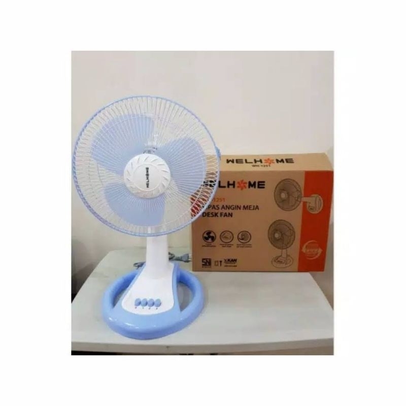 Welhome Kipas Angin 12&quot; 2in1 (Meja+Dinding) / Desk+Wall Fan WH 1251 / 1252