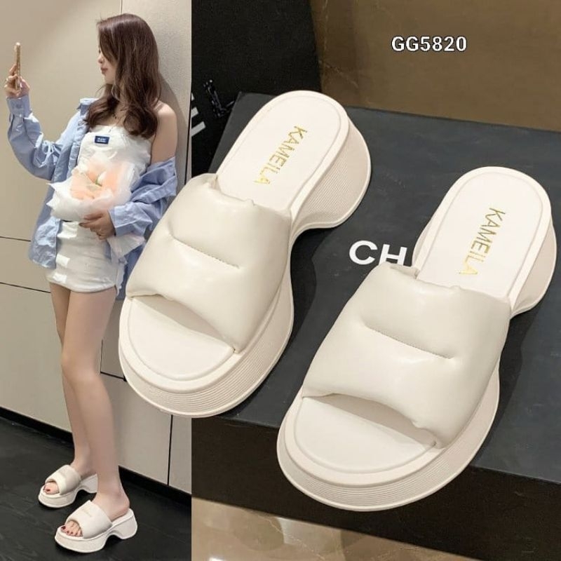 SANDALS SLOP BOTTOM CHIFON KOREA GG5820