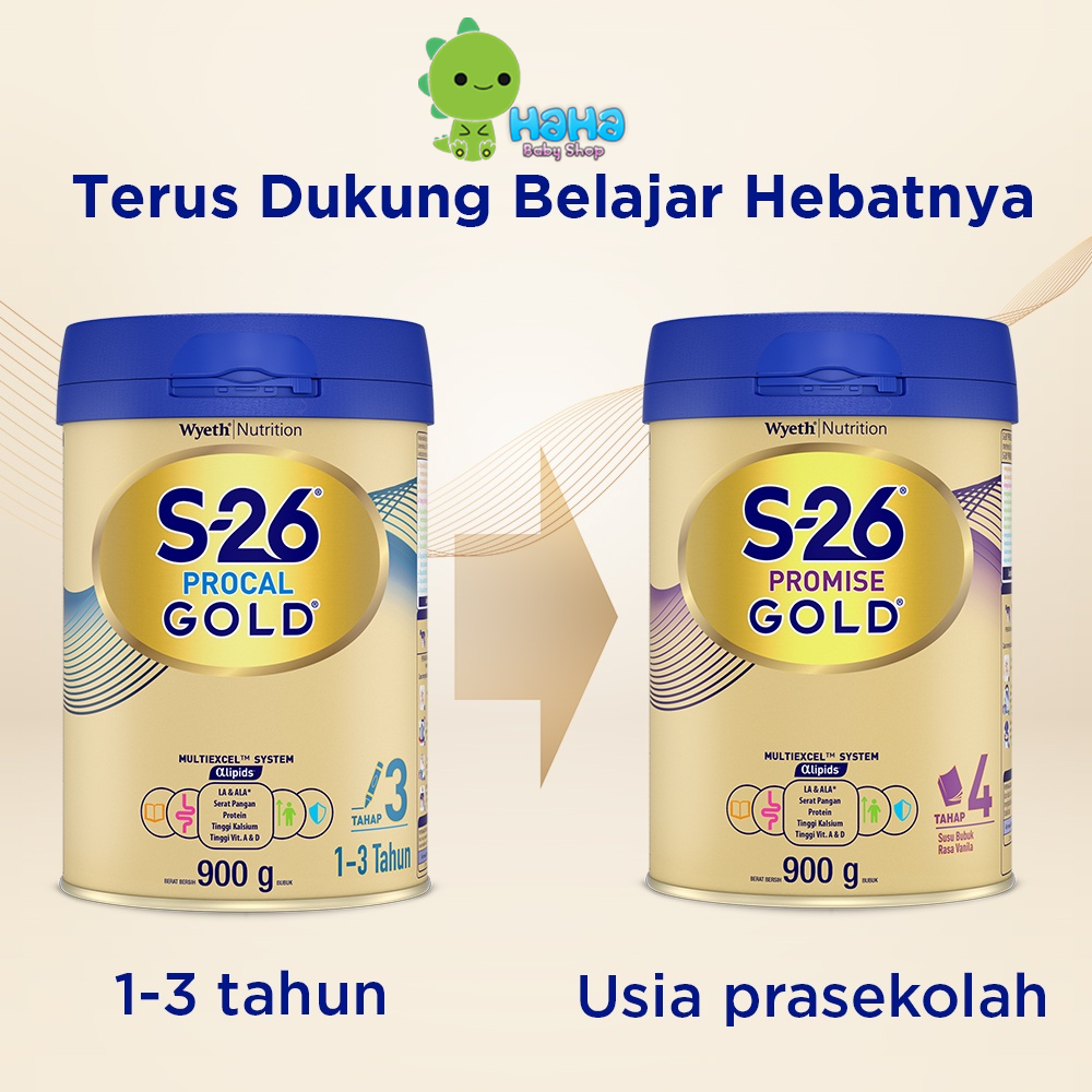 

S26 S-26 Procal GOLD Tahap 3 / S-26 Promise GOLD Tahap 4 Vanila Susu Pertumbuhan Anak Kaleng 400GR / 900 gr