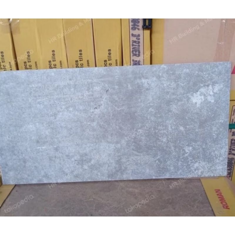 Lantai Carport/Granit 60x30/ Ubin Motif Batu kasar/Roman Granit/GT630165CR/Cemento Treviso