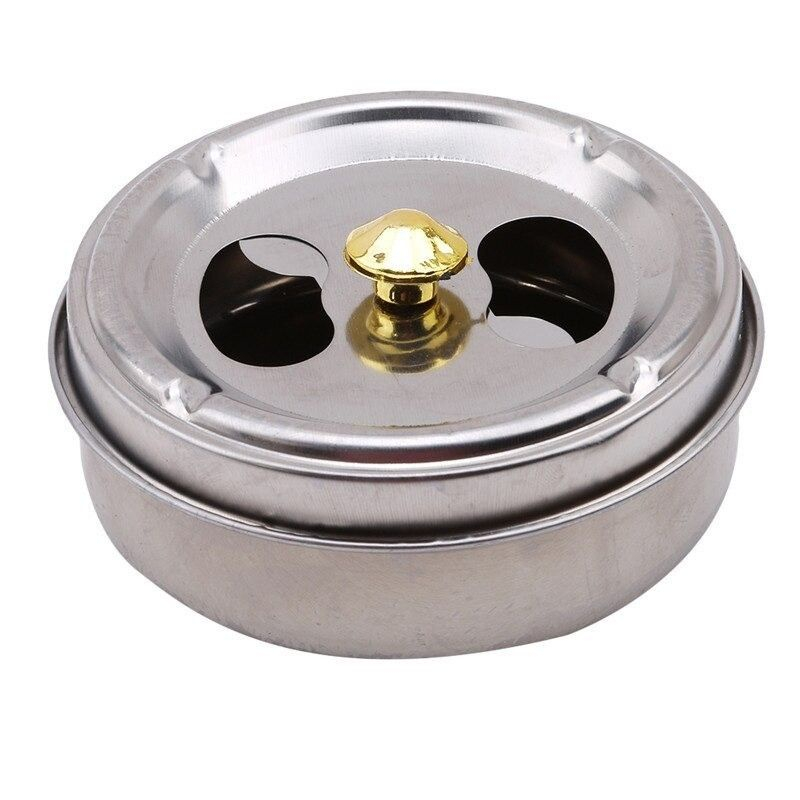 Asbak Putar Stainless Steel Portable Astray