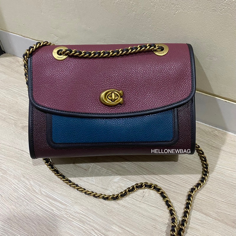 Tas Coach original - Coach parker colorblock in peacock