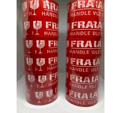 

Lakban Fragile Merah / Putih 100 Yard x 48mm, 50 MIC