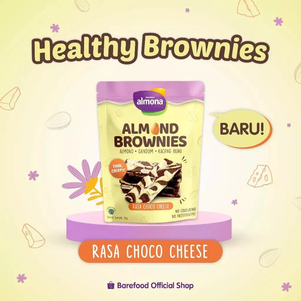 Almona Almond Brownies Rasa Choco Cheese 50gr