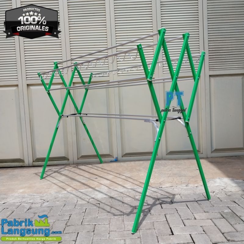 Jemuran baju / pakaian / handuk / aluminium 180cm