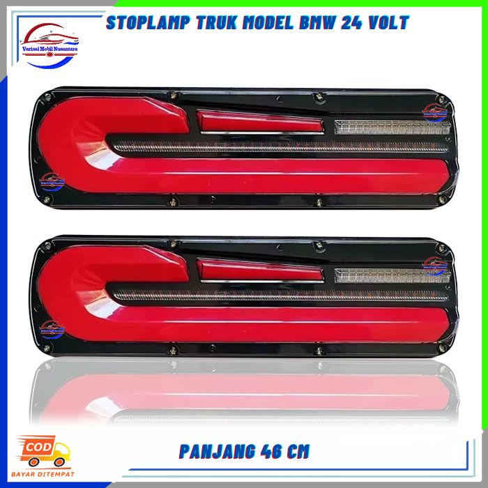 Lampu Led StopLamp Stop lamp Sen Sein Rem Belakang Variasi Mobil Canter Truk Truck 24 Volt