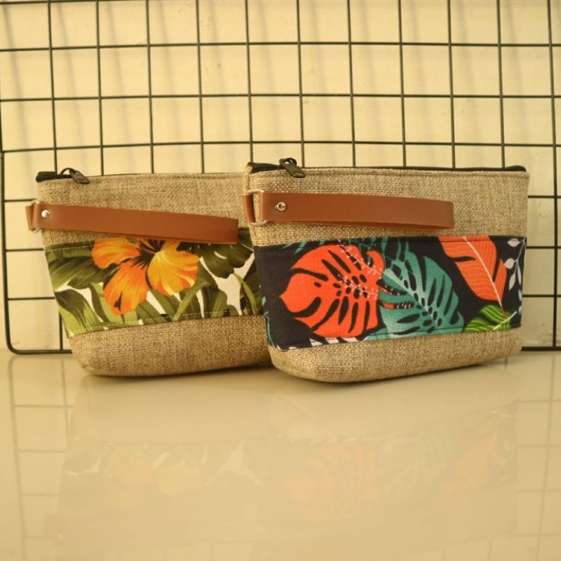 Pouch Kanvas Kembung Premium / Clutch Goni Sintetis / Pouch Kosmetik / Souvenir