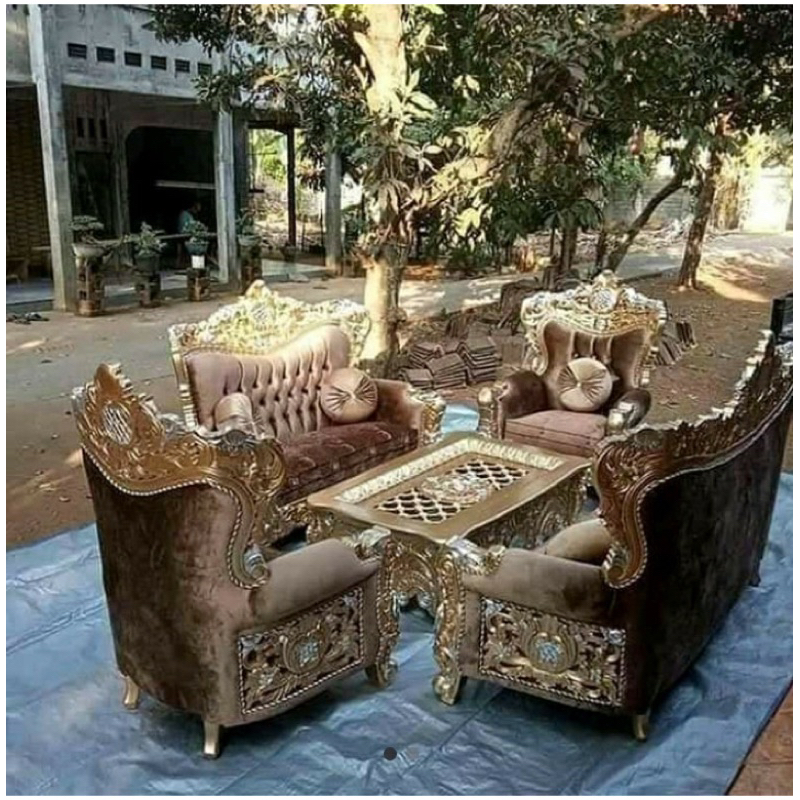 kursi tamu belagio mewah ukir jepara , sofa tamu ukir jati jepara, kursi tamu belagio jati gold fini