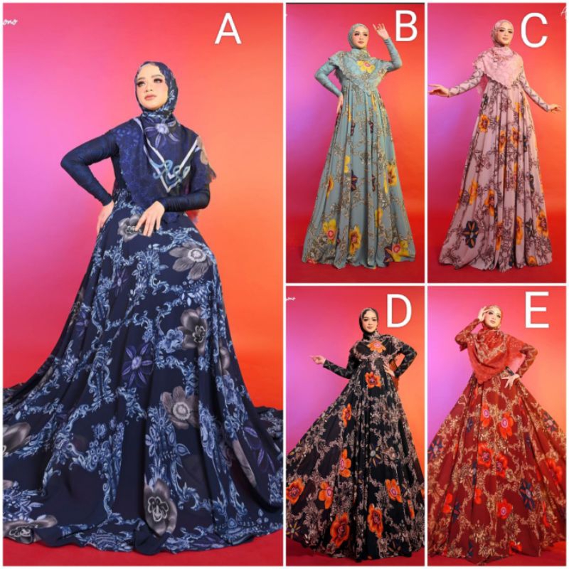 (LANGSUNG KIRIM) DRESS SYARI • • ZAVERA SERIES• BY AGOEST HANGGONO