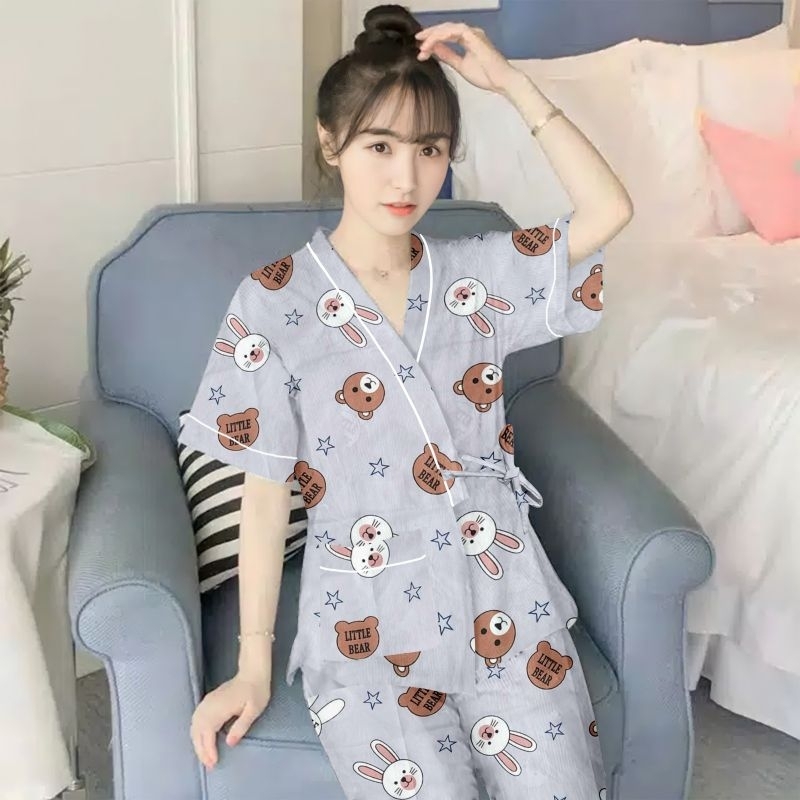 setelan kimono wanita/kimono wanita termurah/baju tidur kimono/baju kimono wanita