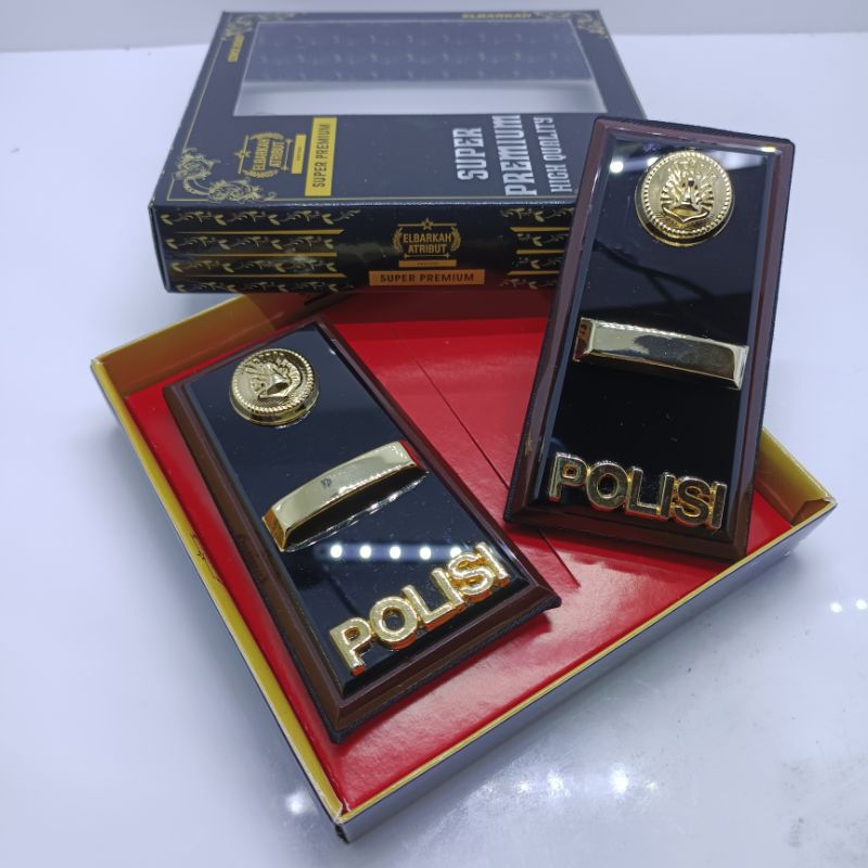 PANGKAT PDH IPDA POLISI FULL AKRILIK GLOSS LIS COKLAT PREMIUM