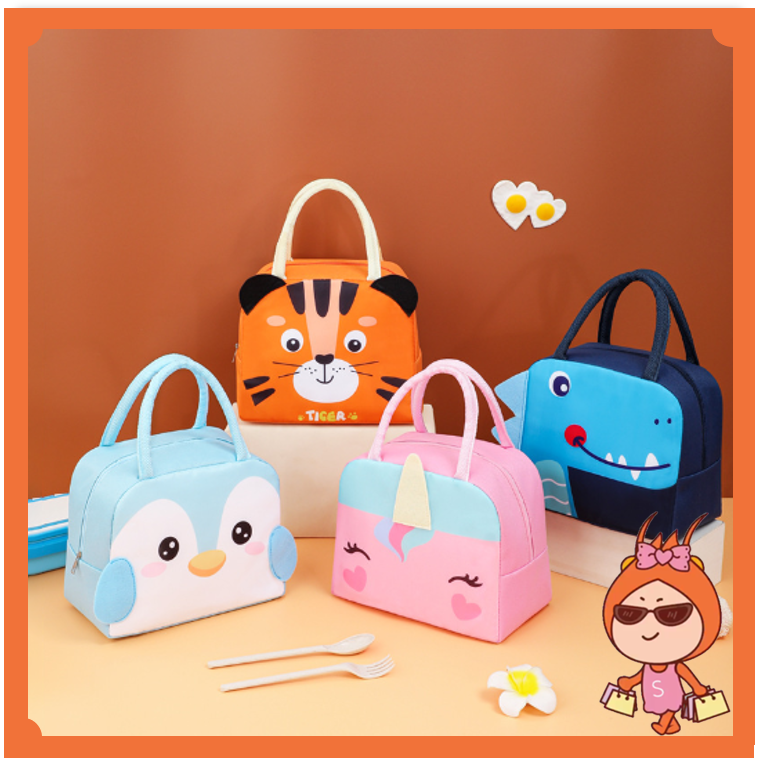 Reseller Welcome - T5826 Tas Bekal Anak Karakter Lucu / Lunch Cooler Bag Tahan Panas / Tas Bekal Mak