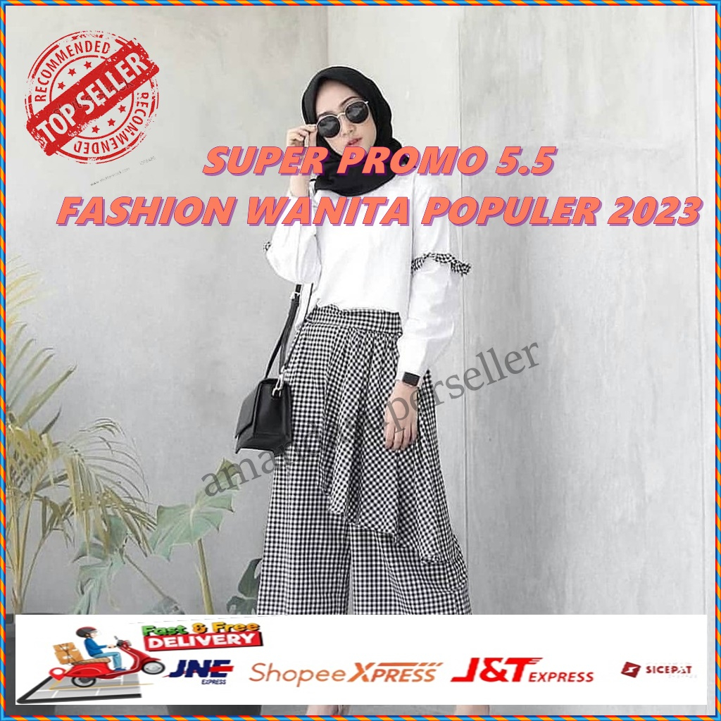 MONALISA SET New Baju wanita cewe muslim hijab remaja kuliah kerja kondangan Simpel Elegan Trendy