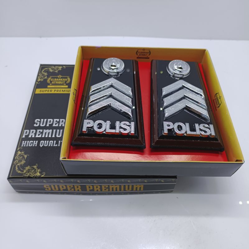 PDH PANGKAT BRIGADIR FULL AKRILIK GLOSS LIS COKLAT