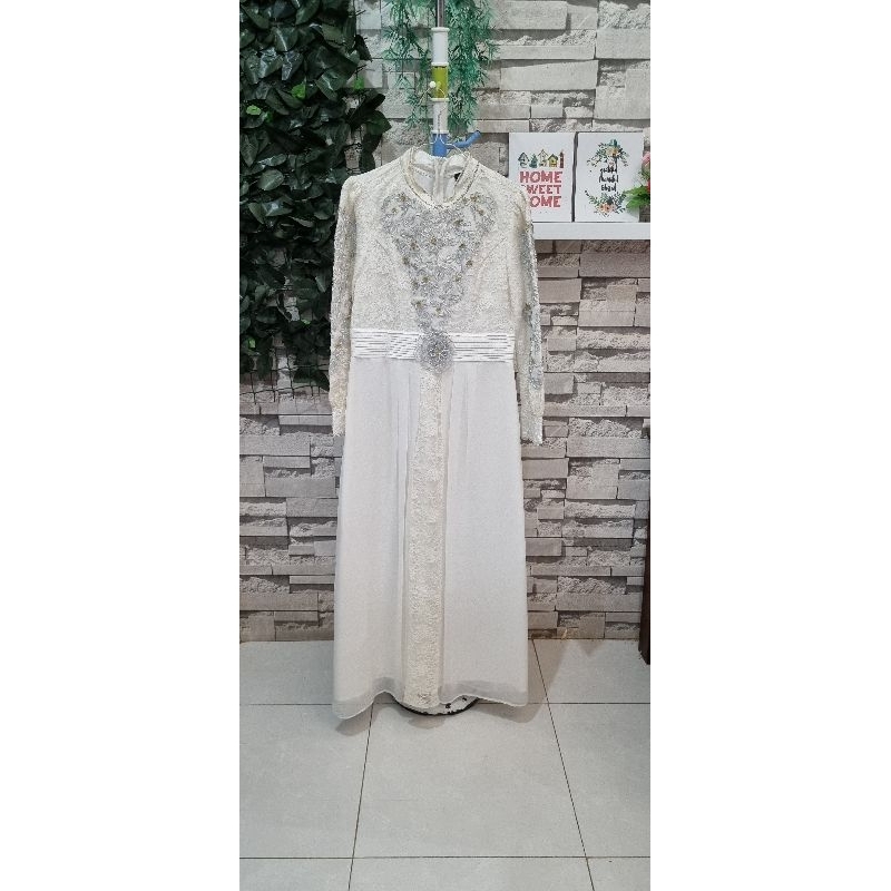 Preloved dress pesta brukat Bibiq Size M