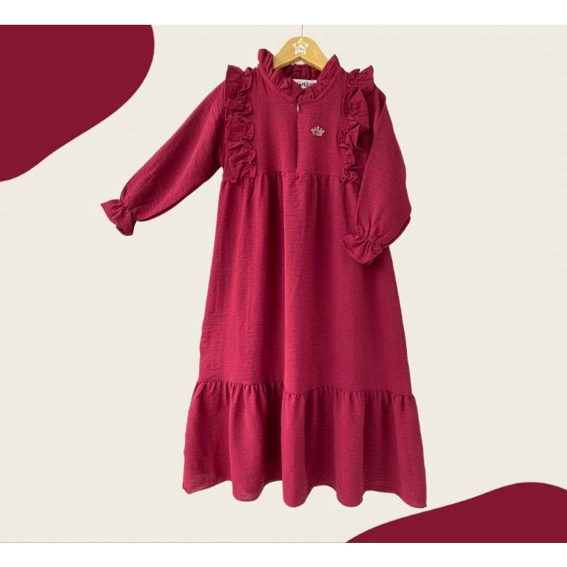 VS - GAMIS TASYA ANAK PEREMPUAN BAHAN CREPE / GAMIS MUSLIM ANAK PEREMPUAN