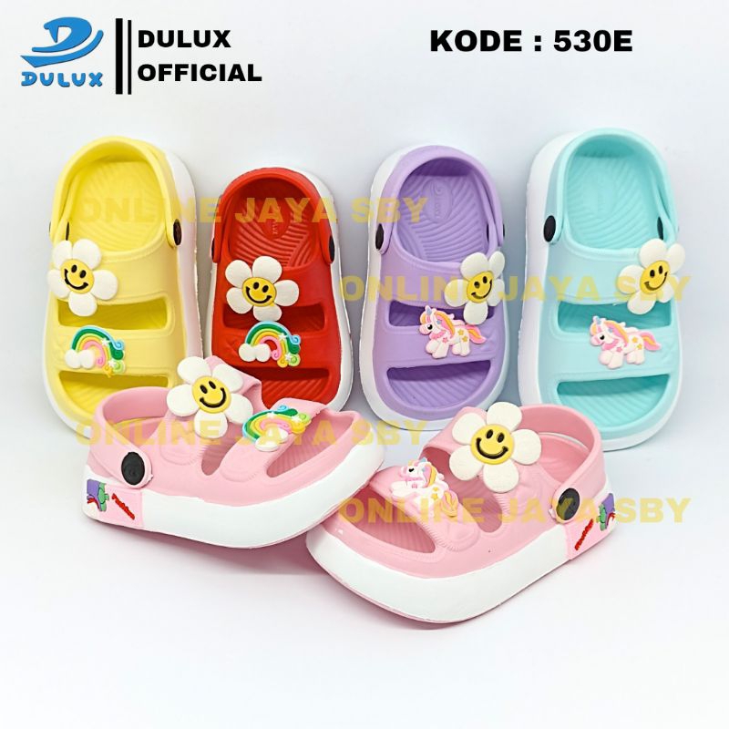 DULUX - SANDAL SLOP ANAK DUA STRAP BUNGA 530E UKURAN 20-25