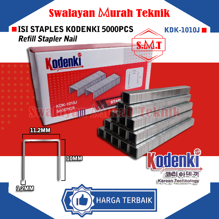 

KODENKI Isi Staples Angin Air Stapler Refill 1010J Paku Tembak U 10mm