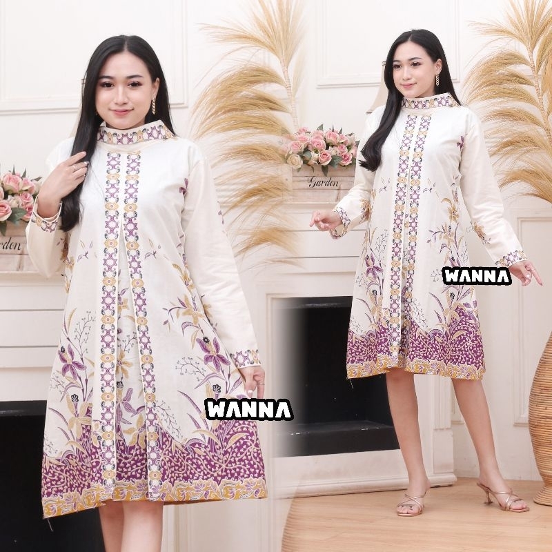 TUNIK BATIK MODERN CANTIK KEKINIAN BAJU WANITA TERLARIS TERBARU