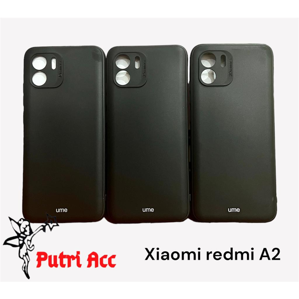 CASING XIAOMI REDMI A2 UME MATTE SOFTCASE SILIKON BLACK DOVE PROTECTION CAMERA