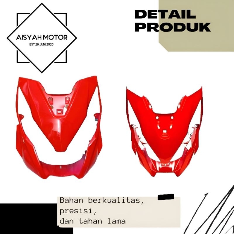 Cover Dasi Tameng Honda Beat FI Esp Eco Warna Merah Tahun 2017-2019