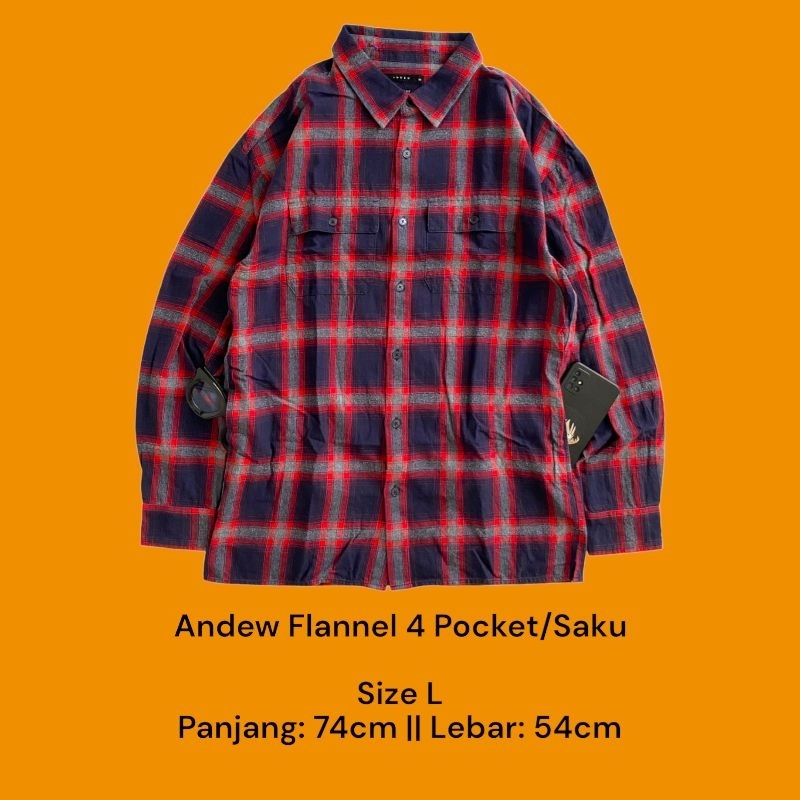 (73x53) Flanel Veterano 4 Pocket Second Mahpiestuff Size L