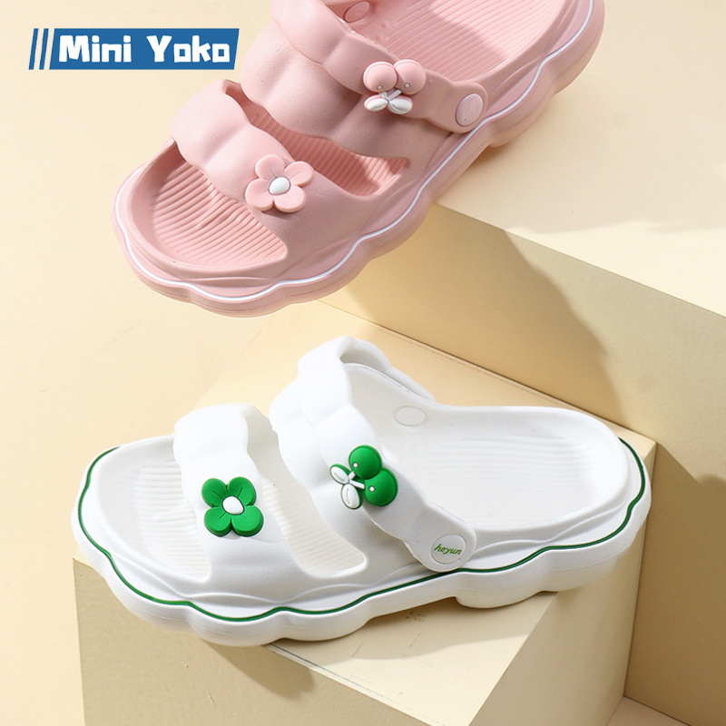 Mini Yoko Sandal Wanita Tali Terbaru 2023 Sandal Slop Jelly Koran Style  Sepatu Sendal Wanita Soft Slipper Anti Slip Empuk Anti-Slip