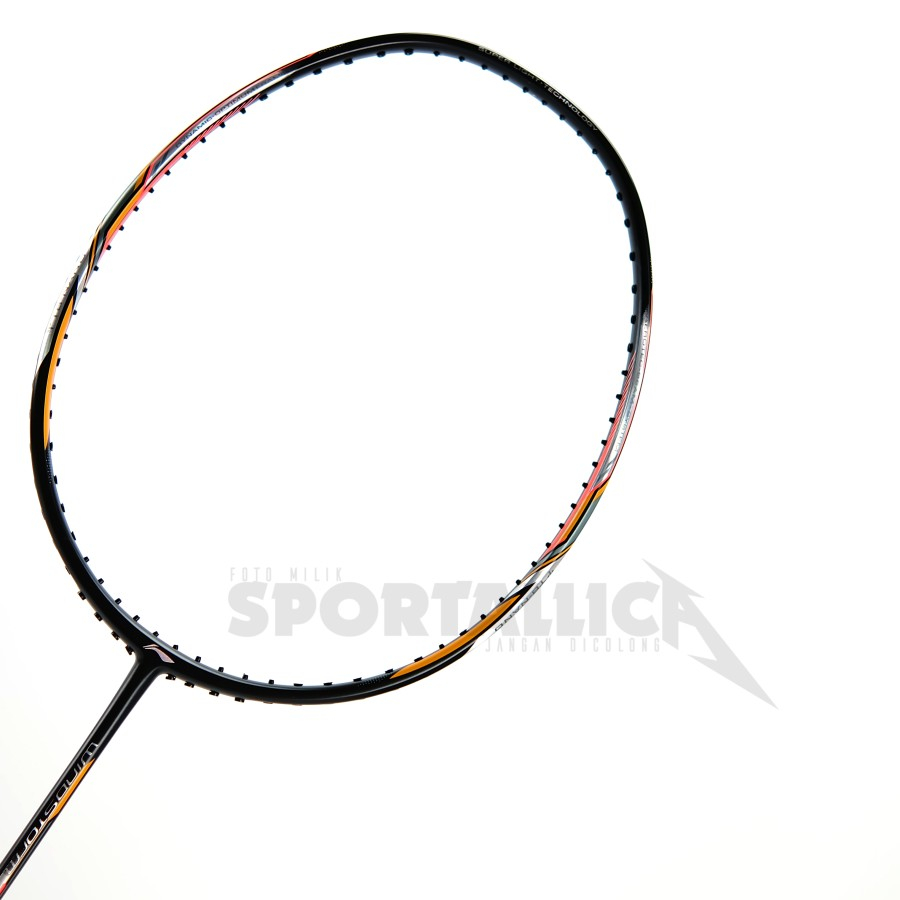 Raket Badminton LiNing / Li-Ning Windstorm 72 S Black White Orange