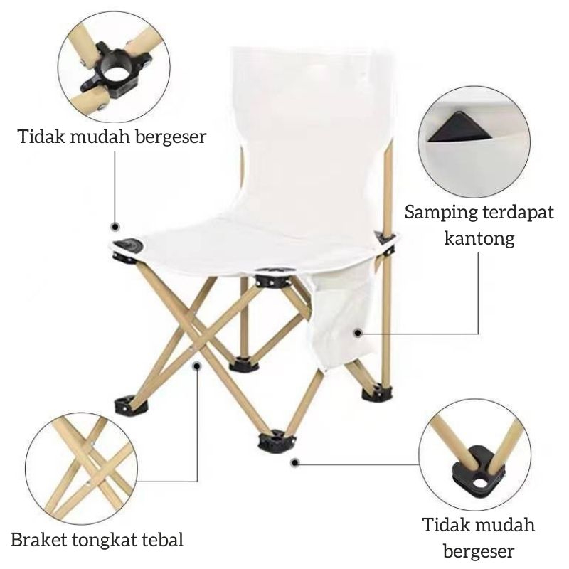 Portable Meja Kursi Piknik Santai / Meja Kursi Lipat Camping Kegiatan Outdoor - YOSINOGAWA