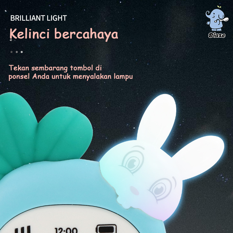 Biaze Mainan Ponsel Bayi/Telepon Pendidikan Awal dengan Lampu Musik