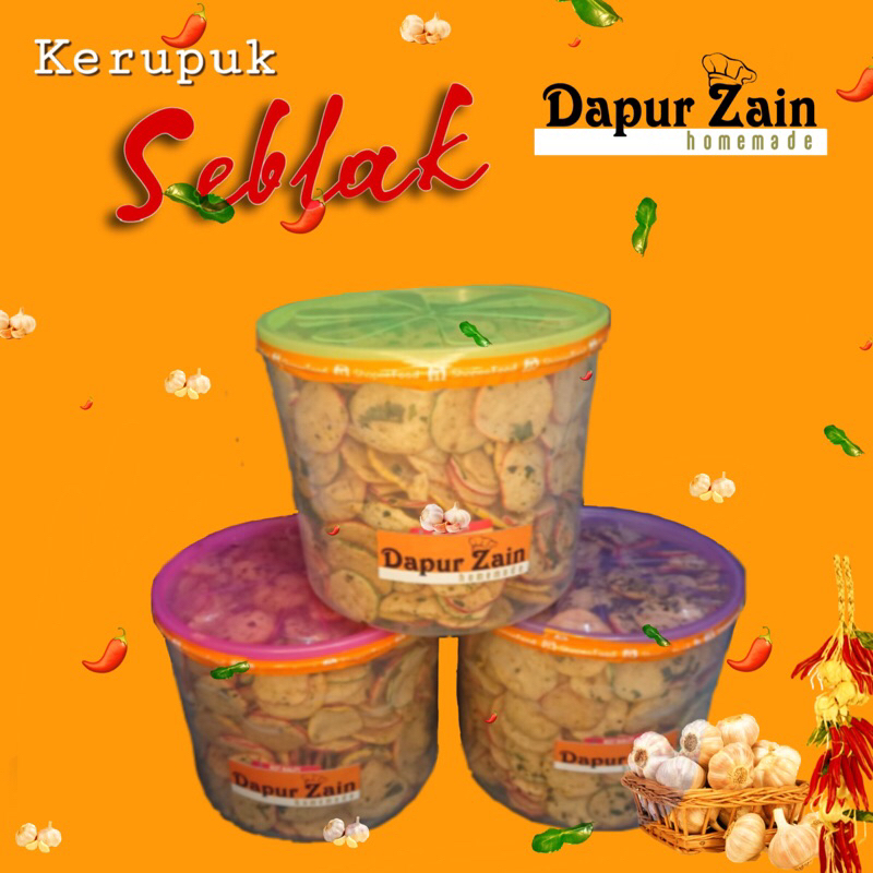 Krupuk Seblak Dapur Zain kemasan toples || toples ukuran 1,5 kg || best seller